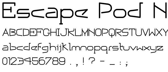 Escape Pod Normal font